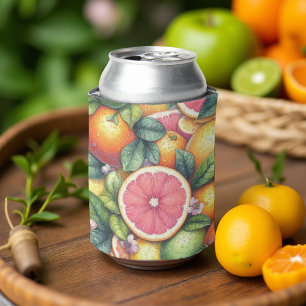 Enfriador De Latas Duchas Nupciales Elegantes de Acuarela de Naranja