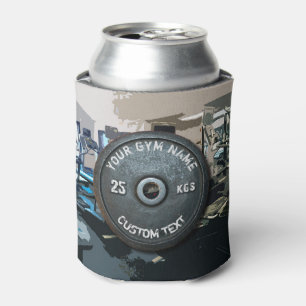 Enfriador De Latas Dueño o usuario del gimnasio del vintage con la