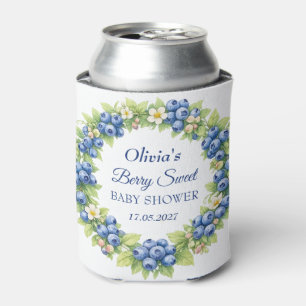 Enfriador De Latas Dulce Cumpleaños de Bebé Shower Arándano Bebé Niña