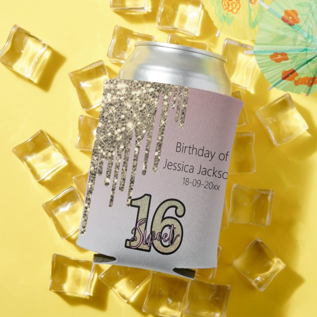 Enfriador De Latas Dulce de oro rosa rosado de Rubor (Verano in situ)