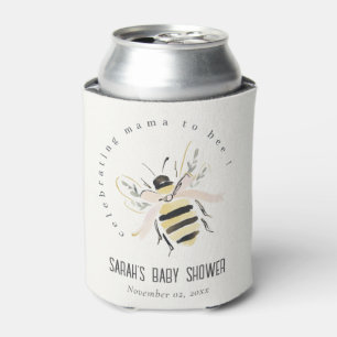 Enfriador De Latas Dulce Pastel Mamá Abeja Cumpleaños Neutral