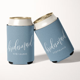 Enfriador De Latas Dusty Blue Bridesmaid guión moderno