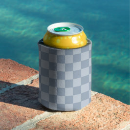 Enfriador De Latas Dusty Blue Checkerboard