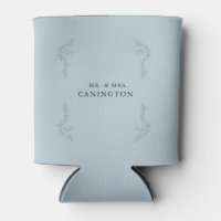 Dusty Blue Elegant Foliage Boda Mr. y la Sra.