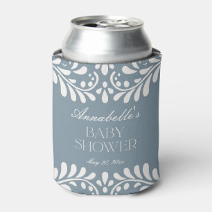 Enfriador De Latas Dusty Blue Talavera España Fiesta Baby Shower