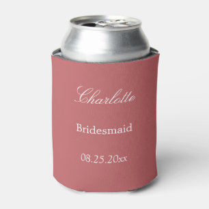 Enfriador De Latas Dusty Rosa Refrigerador de bebidas de la dama de h