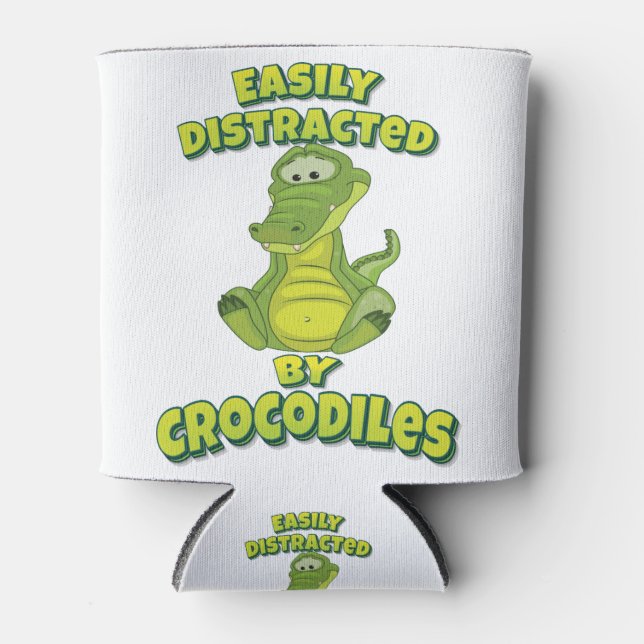 Enfriador De Latas Easily Distracted By Crocodiles (Anverso)