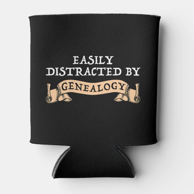 Enfriador De Latas Easily Distracted By Genealogy (Anverso)