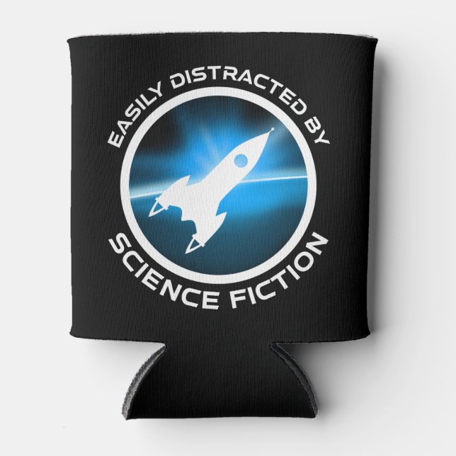 Enfriador De Latas Easily Distracted By Science Fiction (Anverso)