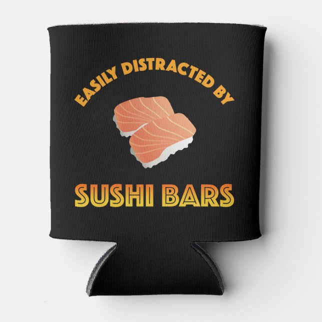 Enfriador De Latas Easily Distracted By Sushi Bars (Anverso)