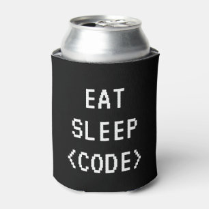 Enfriador De Latas EAT SLEEP CODE refrigeradores de bebidas divertido