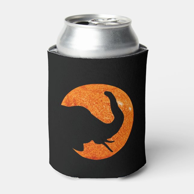 Enfriador De Latas Eclipse solar del perfil del elefante (Lata Anverso)