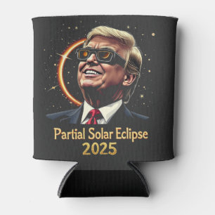 Enfriador De Latas Eclipse solar parcial 2025 Astronomía Trump