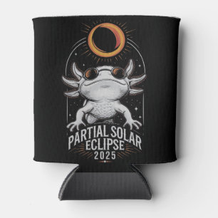 Enfriador De Latas Eclipse solar parcial 2025 Axolotl Anfibio