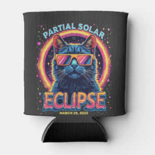 Enfriador De Latas Eclipse solar parcial de gatito de 2025