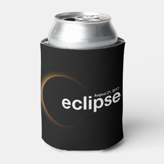 Enfriador De Latas Eclipse solar total 2017 (Lata Anverso)