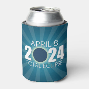 Enfriador De Latas Eclipse solar total - Diseño azul