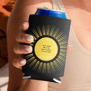 Enfriador De Latas Eclipse total de sol 2026 su texto personalizado