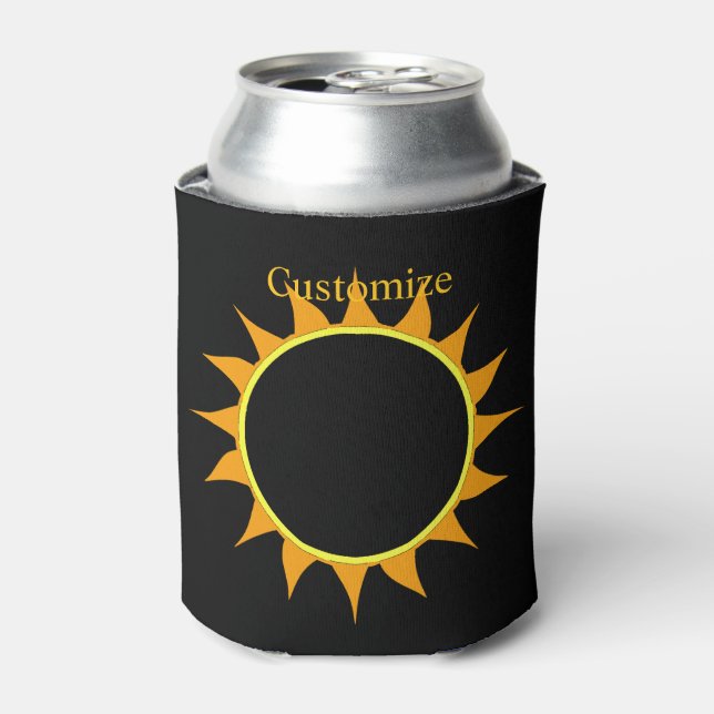 Enfriador De Latas Eclipse Total de Sol Thunder_Cove (Lata Anverso)