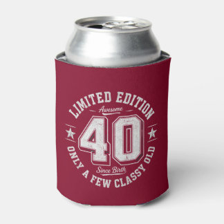 Enfriador De Latas Edición Limitada Impresionante Cumpleaños 40 Burgu