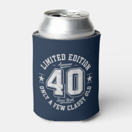 Enfriador De Latas Edición Limitada Impresionante Cumpleaños 40 Navy