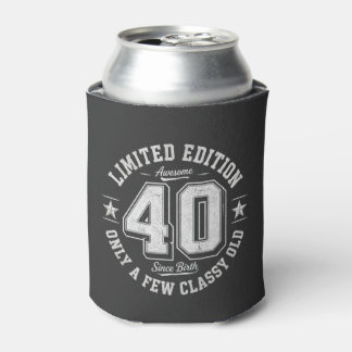 Enfriador De Latas Edición Limitada Increíble Cumpleaños 40 Carbón