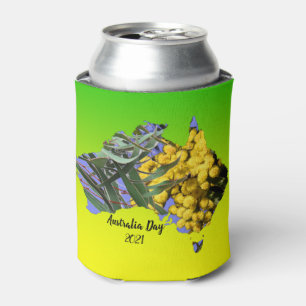 Enfriador De Latas Editar texto Australia Day Gum Leaf Waf