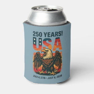 Enfriador De Latas EE.UU. 250 años - Águila calva patriótica 4 de jul