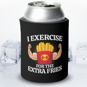 Enfriador De Latas Ejercicio Extra Fries - Meme Gracioso de Fitness d