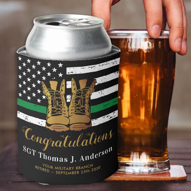 Enfriador De Latas Ejército de Jubilación Militar bota delgada línea  (Subido por el creador)