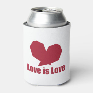 Enfriador De Latas El amor es el corazón rojo