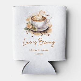 Enfriador De Latas El amor está preparando un café marrón para la duc