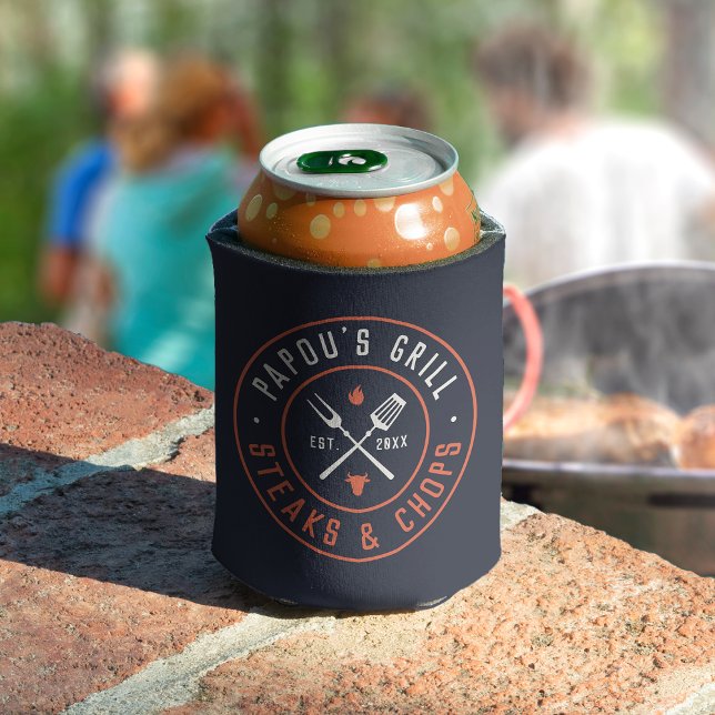 Enfriador De Latas El año personalizado del asador de Papou (Subido por el creador)