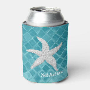 Enfriador De Latas El Aqua Sea De Starfish Blanco Vidrio Tu Texto