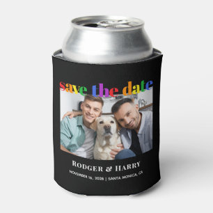 Enfriador De Latas El arcoiris Boda gay salva al Refrigerador de bebi