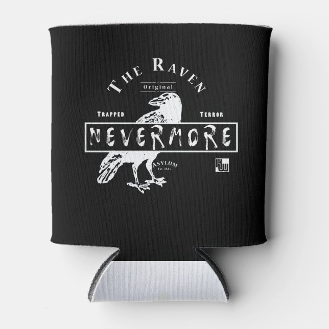 Enfriador De Latas El Ayslum de Raven (texto blanco) (Anverso)