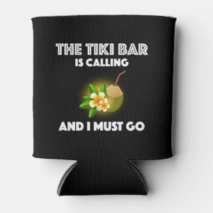 Enfriador De Latas El Bar Tiki Está Llamando Y Debo Ir Tropical