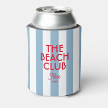 El Beach Club Francés Red Blue Cabana Stripe