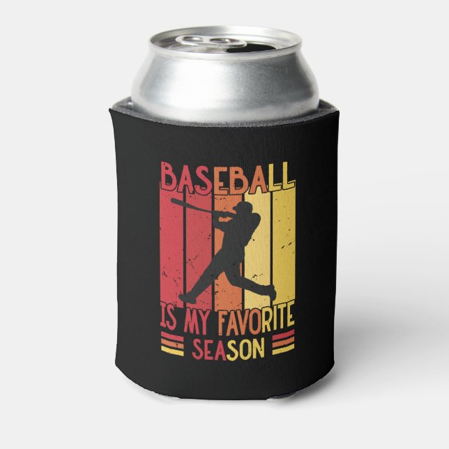 Enfriador De Latas El béisbol es mi temporada favorita (Reverso de la lata)