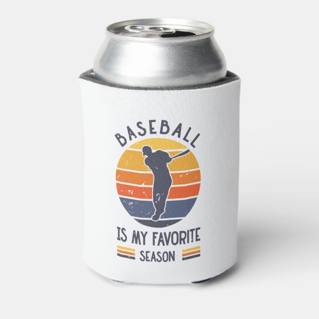 Enfriador De Latas El béisbol es mi temporada favorita (Reverso de la lata)