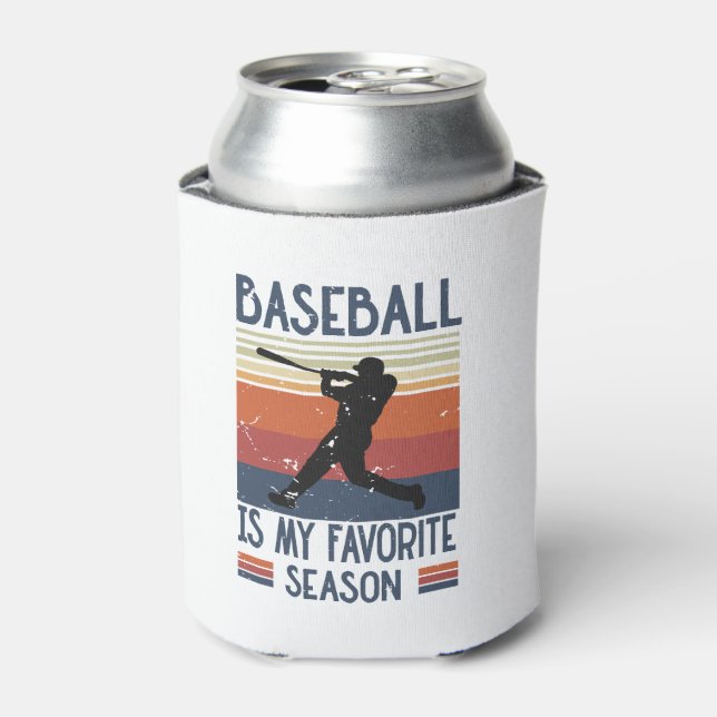 Enfriador De Latas El béisbol es mi temporada favorita (Lata Anverso)