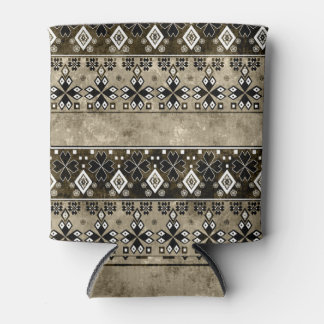 Enfriador De Latas El Boho Grunge étnico: Patrón colorido