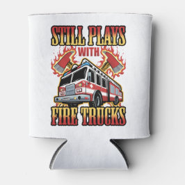 Enfriador De Latas El bombero aún juega con camiones de bomberos