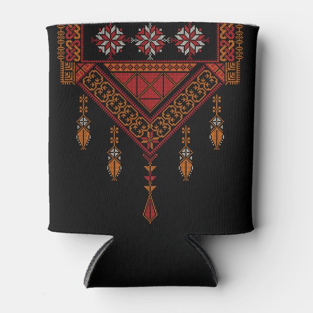 Enfriador De Latas El Bordado Palestino Tatreez | arte palestino (Anverso)