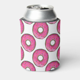 Enfriador De Latas El buñuelo rosado del dibujo animado con asperja