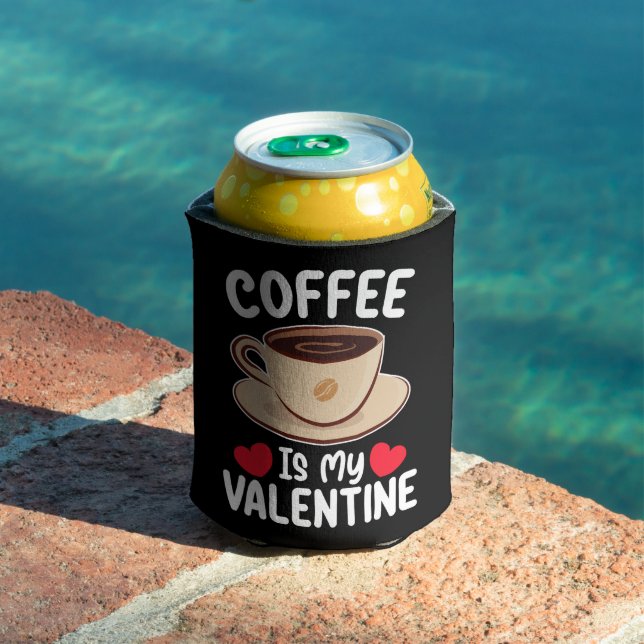 Enfriador De Latas El Café Es Mi Cafeína Graciosa De San Valentín (Piscina in situ)