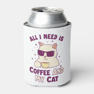 Enfriador De Latas El café y mi gato papi gato Gato Gato Amantes del