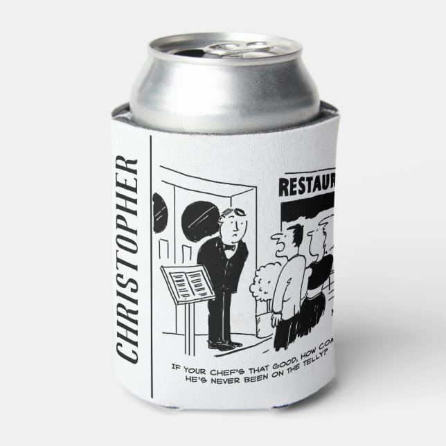 Enfriador De Latas El chef del restaurante no ha estado en el Persona (Lata Anverso)