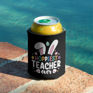 Enfriador De Latas El conejo de Pascua de la escuela del profesor más