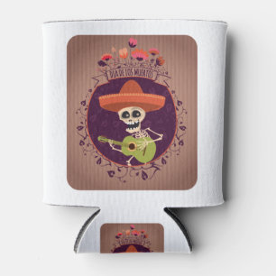 Enfriador De Latas El Día De La Muerte De La Calavera De Azúcar En El